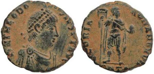 Theodosius I AE2 392-395 AD - GLORIA ROMANORVM - Antioch