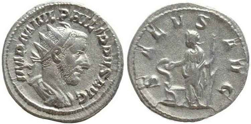 Philip I AR silver antoninianus - SALVS AVG