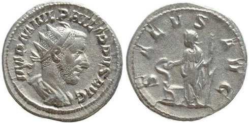 Philip I AR silver antoninianus - SALVS AVG