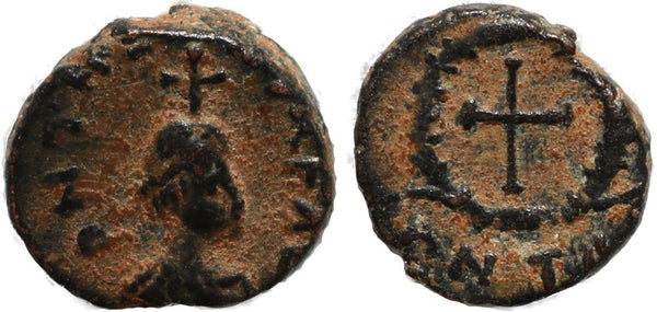 Rare Ancient Roman Coin of Emperor Theodosius II - Cross above head