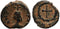 Rare Ancient Roman Coin of Emperor Theodosius II - Cross above head