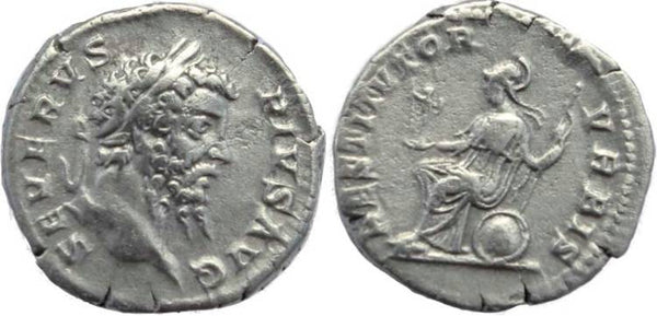 Septimius Severus AR silver denarius - RESTITVTOR VRBIS