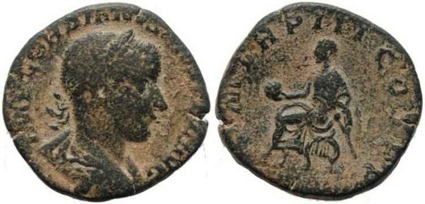 Roman coin of Emperor Gordian III - P M TR P III COS P P