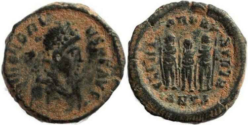 Honorius - GLORIA ROMANORVM - RIC X Antioch 153