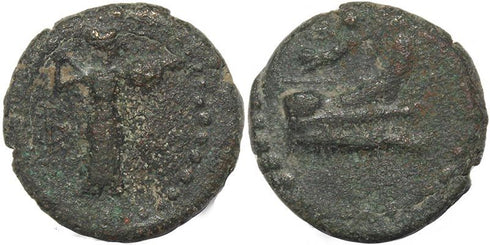 Greek coin of Phaselis, Lycia Ae18 - Athena & Nike