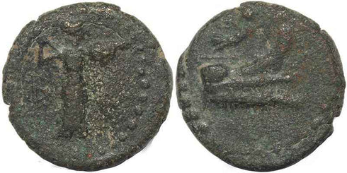 Greek coin of Phaselis, Lycia Ae18 - Athena & Nike