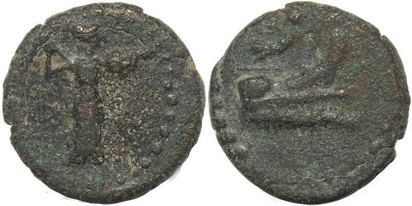 Greek coin of Phaselis, Lycia Ae18 - Athena & Nike