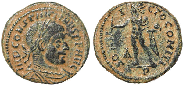 Roman coin of Constantine I - SOLI INVICTO COMITI - Rome