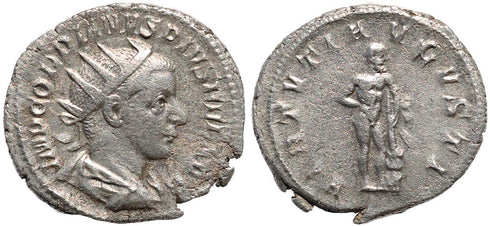 Ancient Roman coin of Gordian III - Hercules