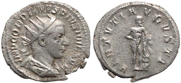 Ancient Roman coin of Gordian III - Hercules