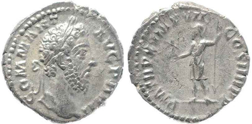 Roman coin of Commodus AR silver denarius - PM TR P X IMP VII COS IIII P P