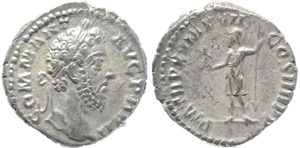 Roman coin of Commodus AR silver denarius - PM TR P X IMP VII COS IIII P P
