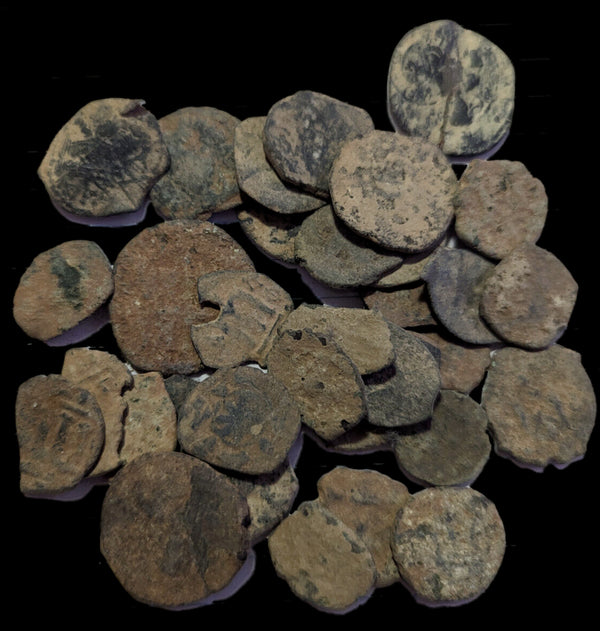 36 Uncleaned Ancient Byzantine coins - you are buying all 36 coins from the Middle East