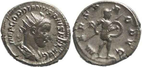 Gordian III 238-244AD Antoninianus - Mars advancing
