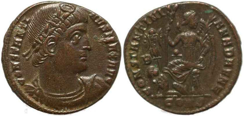 Roman coin of Constantine I - CONSTANTINIANA DAFNE - Constantinople