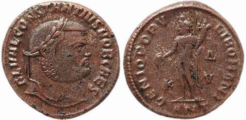 Roman coin of Constantius I Ae large follis - GENIO POPVLI ROMANI - Antioch