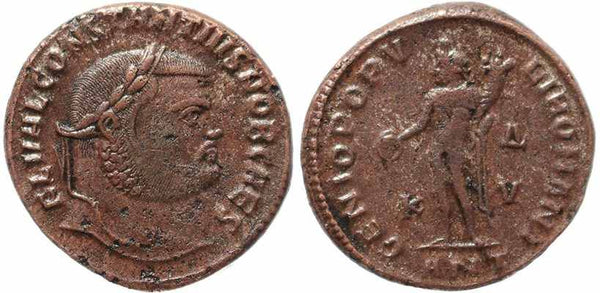 Roman coin of Constantius I Ae large follis - GENIO POPVLI ROMANI - Antioch