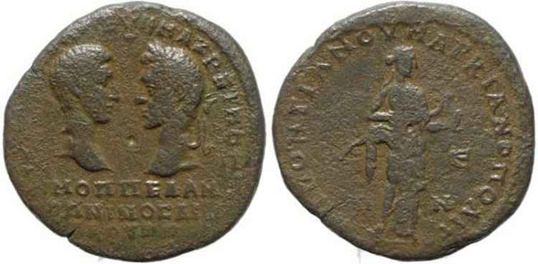 Macrinus and Diadumenian AE 26 Assaria of Markianopolis, Moesia Inf. Magistrate P. Furius Pontianus.