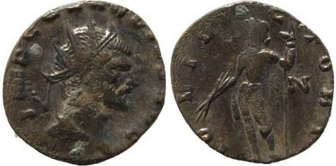 Claudius II silvered antoninianus - IOVI VICTORI