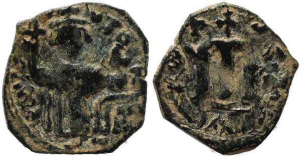 Byzantine coin of Constans II 641-668 AD Ae follis