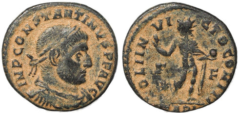Roman coin of Constantine I - SOLI INVICTO COMITI - Arles
