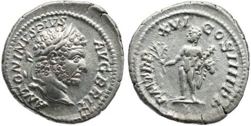 Caracalla AR Denarius Minted in Rome 213AD - P M TR P XVI COS IIII P P