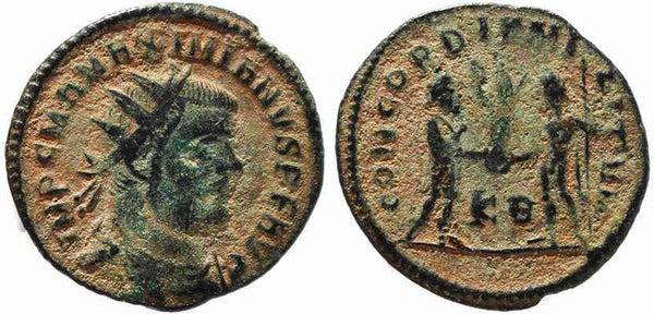 Roman coin of Maximianus - CONCORDIA MILITVM
