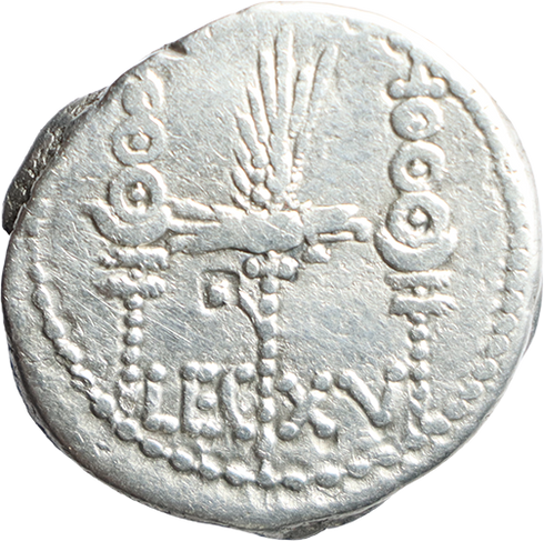 Roman Imperatorial Marc Antony AR silver denarius - Legionary issue - Legion XV