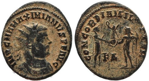 Roman coin of Maximianus - CONCORDIA MILITVM