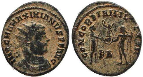 Roman coin of Maximianus - CONCORDIA MILITVM