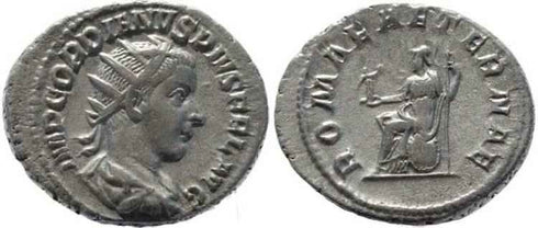 Gordian III 238-244AD silver antoninianus - ROMAE AETERNAE