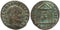 Silvered Ancient Roman coin of Maxentius - CONSERV VRB SVAE - Rome