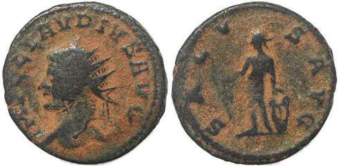Roman coin of Claudius II Gothicus Antoninianus- SALVS AVG - Antioch.