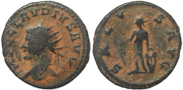 Roman coin of Claudius II Gothicus Antoninianus- SALVS AVG - Antioch.