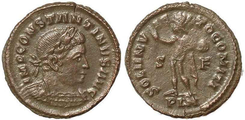 Roman coin of Constantine I - SOLI INVICTO COMITI - London