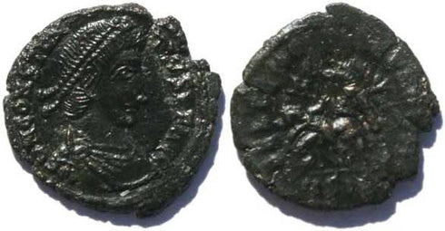 Constantius II Siscia Mint, unusual worn die strike