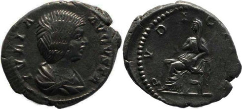 Julia Domna AR denarius - Wife Of Septimius Severus - PVDICITIA