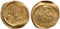 Ancient Byzantine gold coin of Justinian I - gold solidus