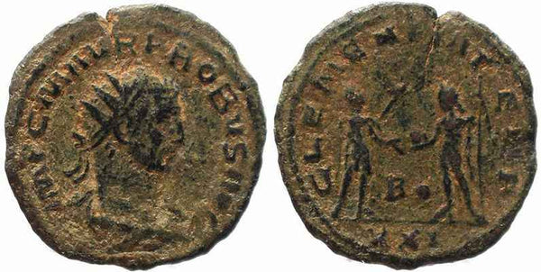 Roman coin of Probus Antoninianus - CLEMENTIA TEMP - Antioch