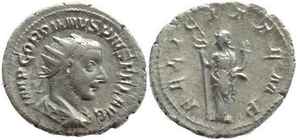 Gordian III AR silver antoninianus - FELICIT TEMP