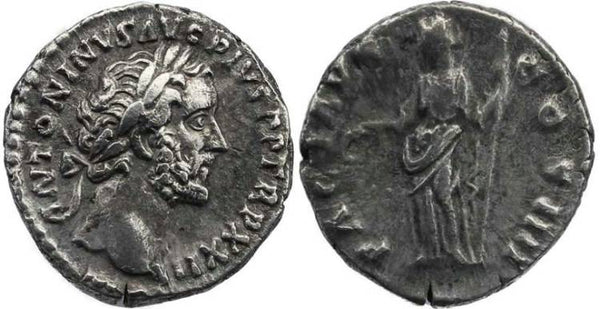 Antoninus Pius AR Denarius - PACI AVG COS IIII