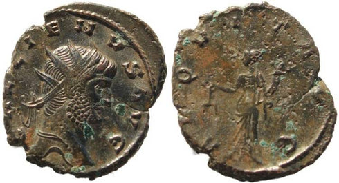 Gallienus silvered antoninianus - AEQVIT AVG