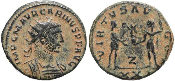 Ancient Roman coin of Carinus - VIRTVS AVGG