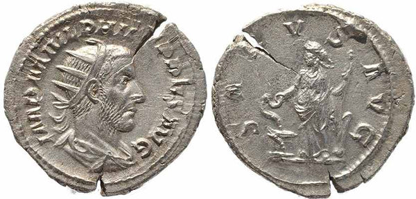 Roman coin of Philip I AR silver antoninianus - SALVS AVG
