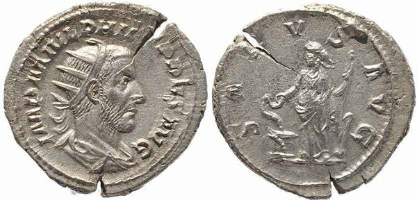 Roman coin of Philip I AR silver antoninianus - SALVS AVG