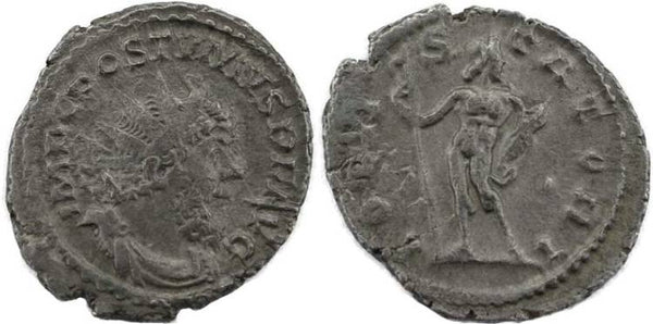 Postumus silvered antoninianus - IOVI STATORI