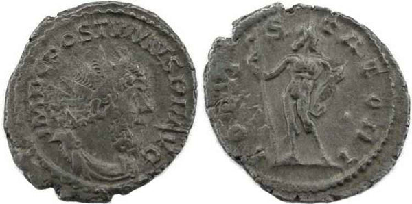 Postumus silvered antoninianus - IOVI STATORI