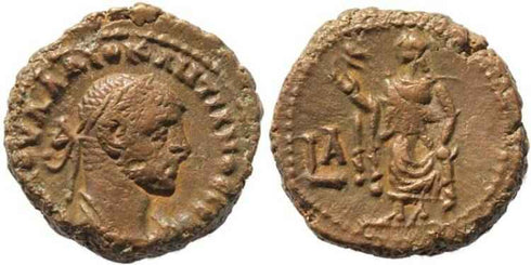 Diocletian Potin Tetradrachm minted in Alexandria, Egypt