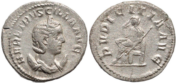 Ancient Roman coin of Herennia Etruscilla - PVDICITIA AVG