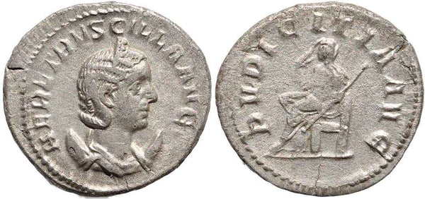 Ancient Roman coin of Herennia Etruscilla - PVDICITIA AVG